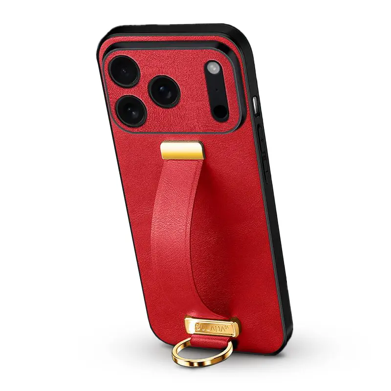 Coque SULADA Cool Série avec Poignée Ajustable & Chevalet pour iPhone 17 Pro - Coloris Rouge
