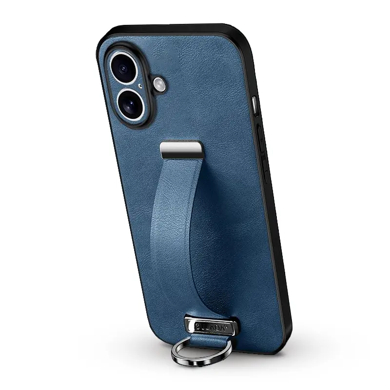 Coque SULADA Cool Série avec Poignée Ajustable & Chevalet pour iPhone 17 - Coloris Bleu