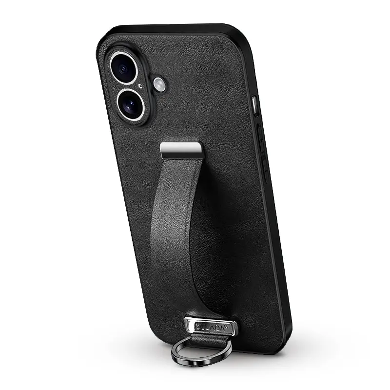 Coque SULADA Cool Série avec Poignée Ajustable & Chevalet pour iPhone 17 - Coloris Noir