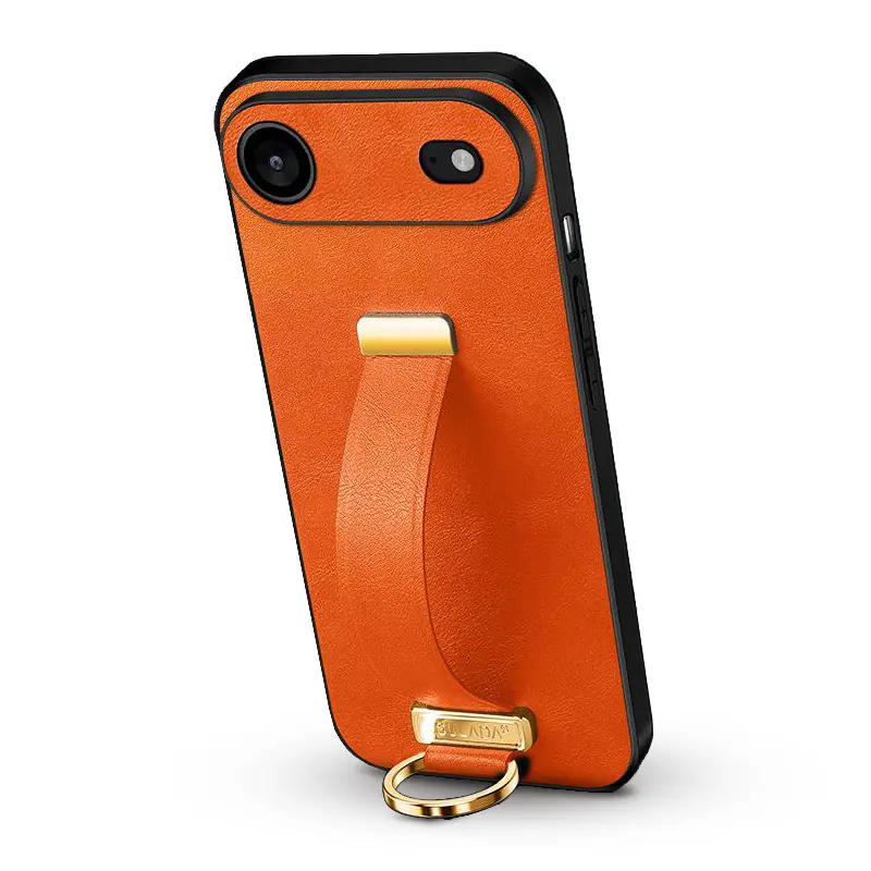 Coque SULADA Cool Série avec Poignée Ajustable & Chevalet pour iPhone Air - Coloris Orange