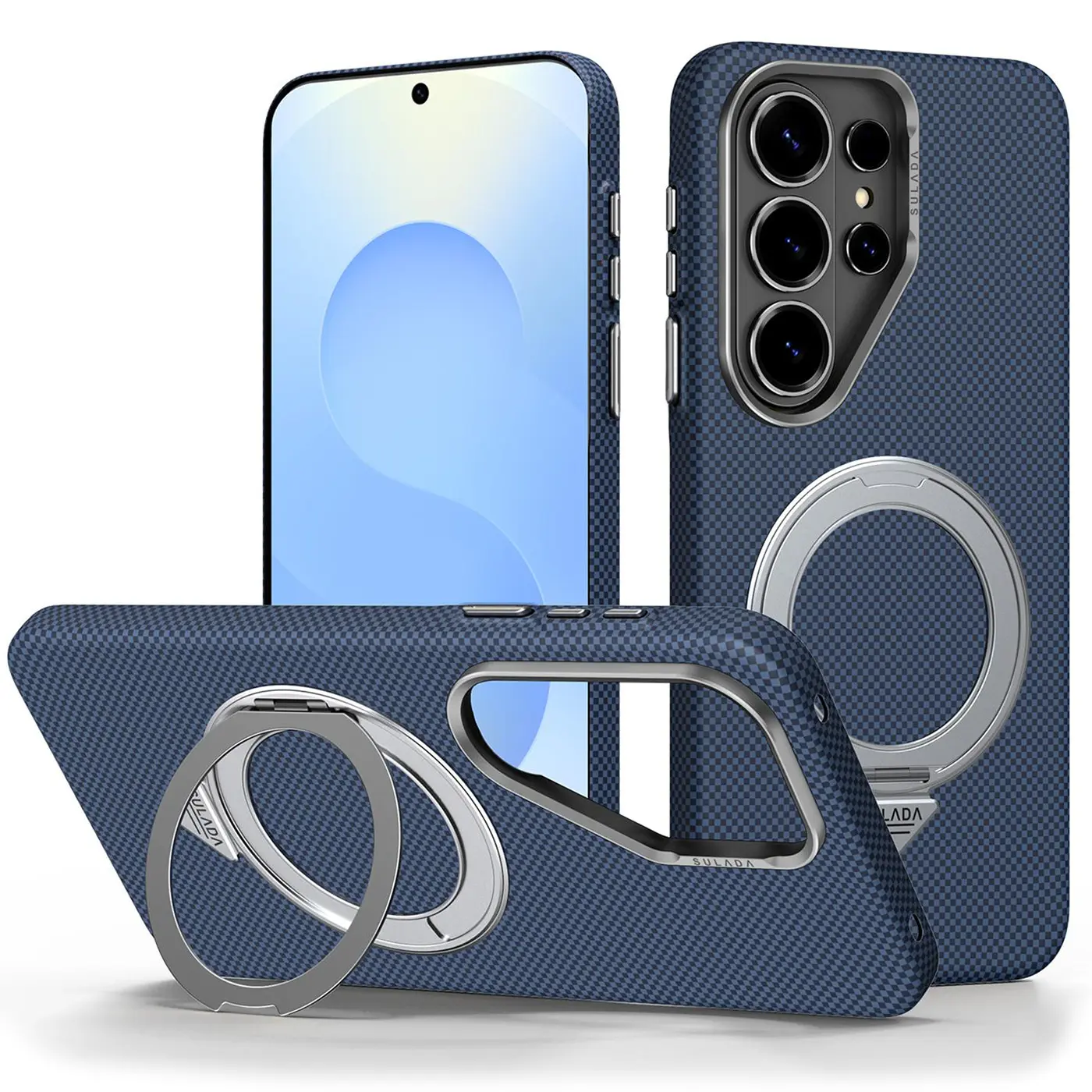 Galaxy S26 Ultra - Coque MagSafe SULADA en Cuir PU façon Kevlar 600D