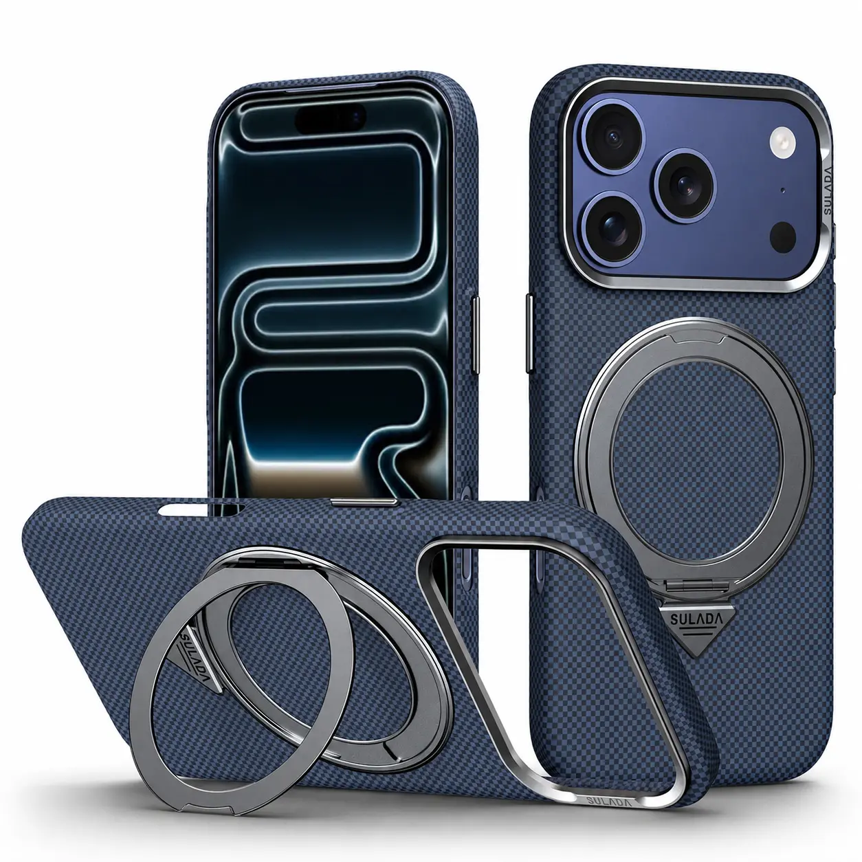 iPhone 17 Pro – Coque MagSafe SULADA Kevlar Grid Holder