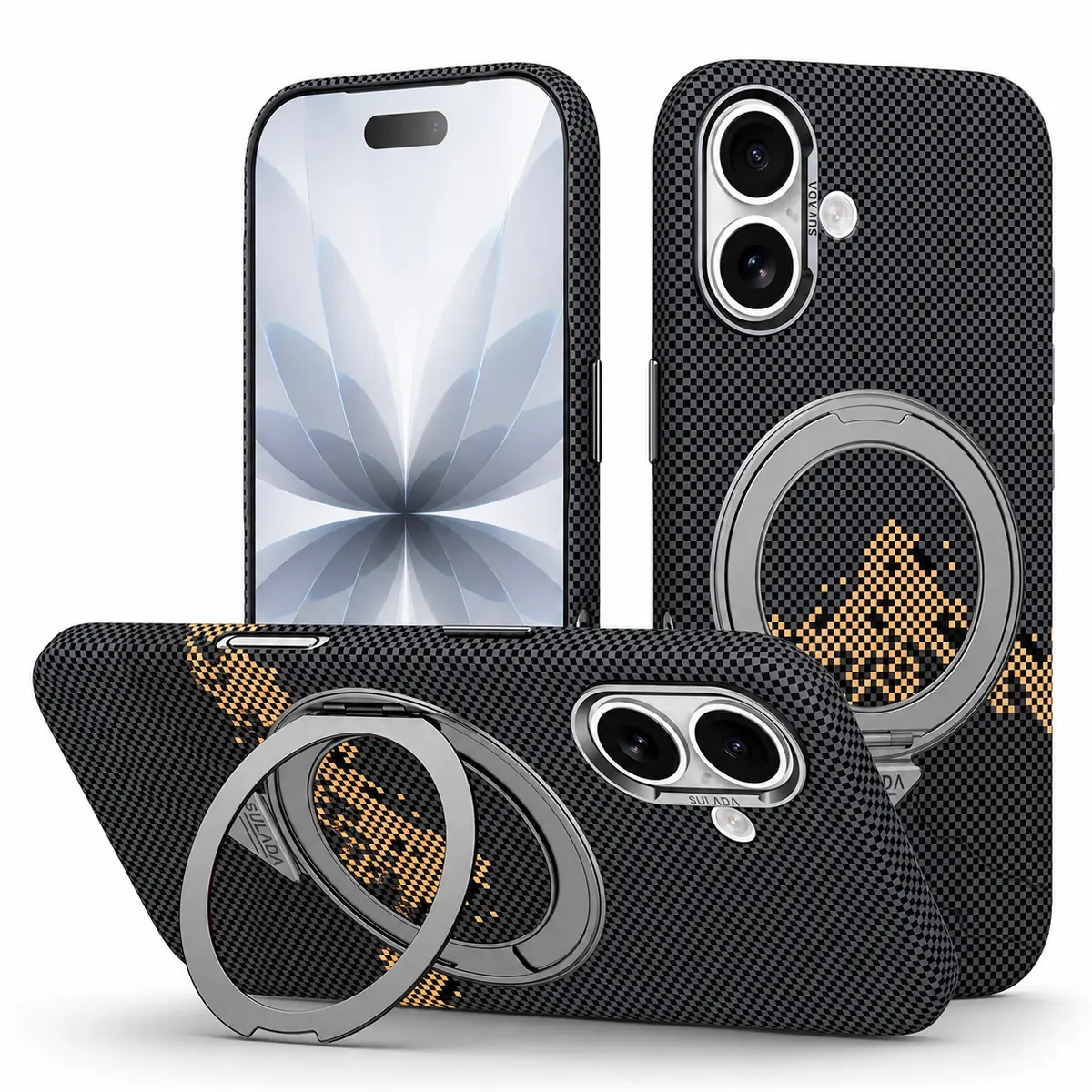 iPhone 17 – Coque MagSafe SULADA Pixel Grid Holder