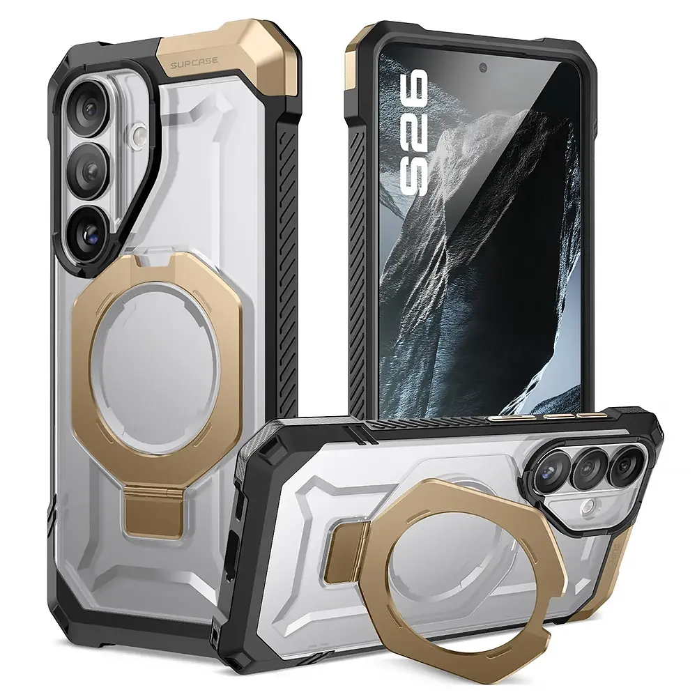 Coque Antichoc SUPCASE UB GRIP MagSafe pour Galaxy S26 - Modèle Noir & Doré