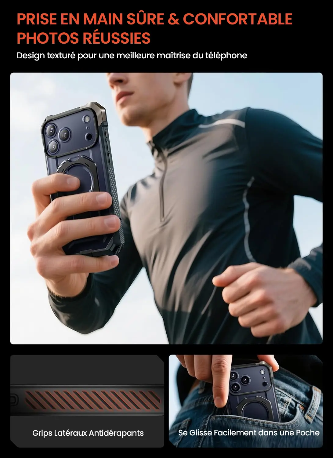 Coque SUPCASE UB Grip iPhone 17 Pro Max avec grip latéraux antidérapants