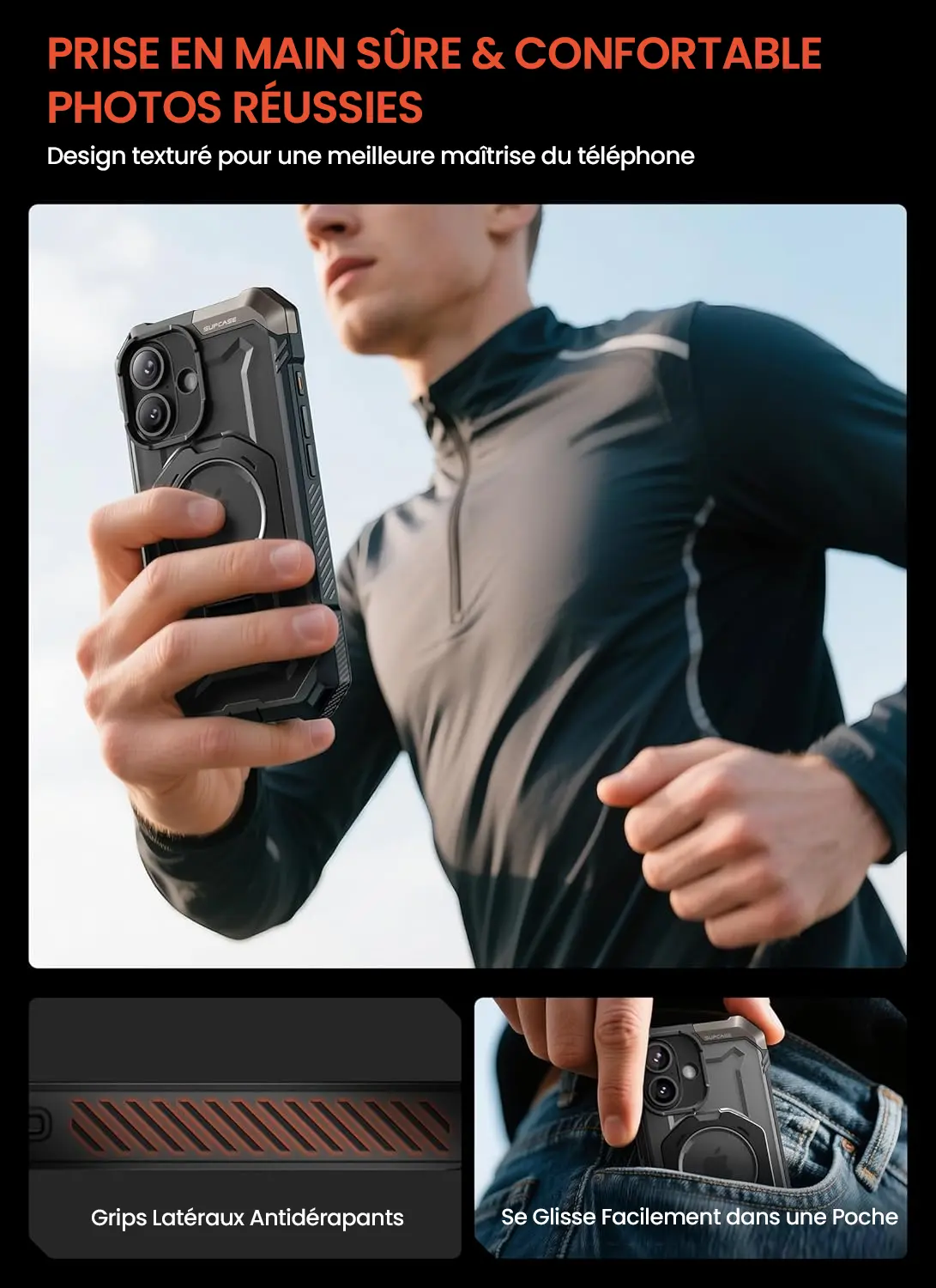 Coque SUPCASE UB Grip iPhone 17 avec grip latéraux antidérapants