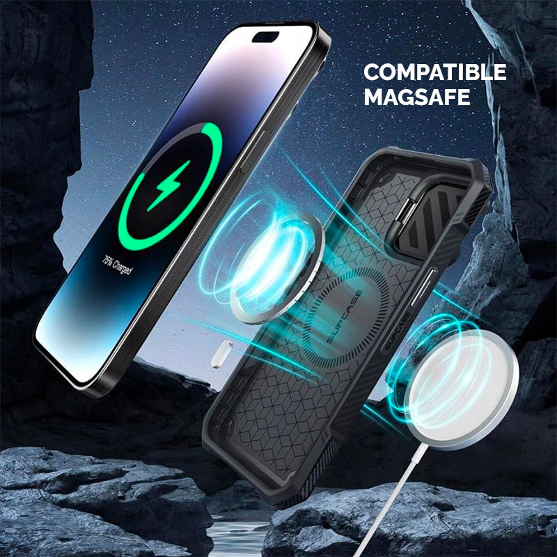 Coque MagSafe Antichoc SUPCASE Unicorn Beetle MAG XT pour iPhone 15 Pro