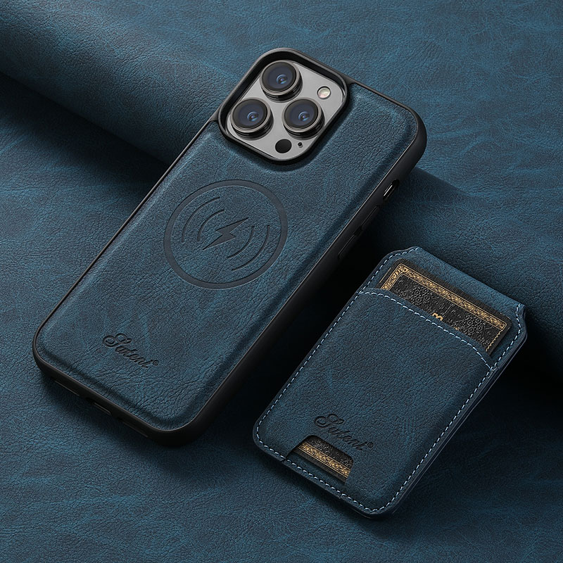 Coque MagSafe SUTENI Avec Pochette CB Magnétique Détachable pour iPhone 15 Pro Max