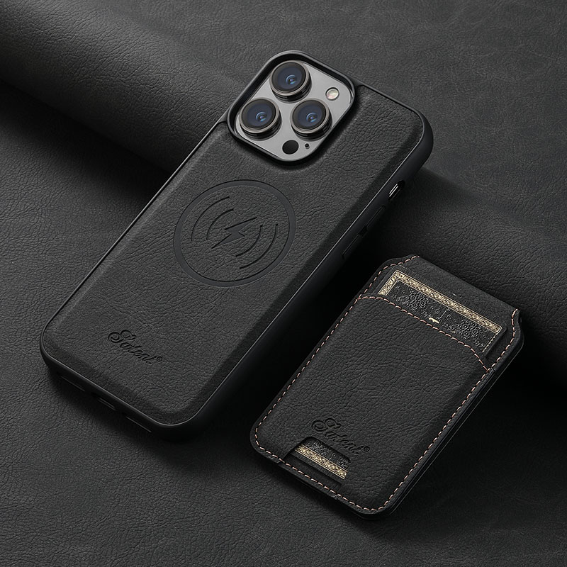Coque MagSafe SUTENI Avec Pochette CB Magnétique Détachable pour iPhone 15 Pro