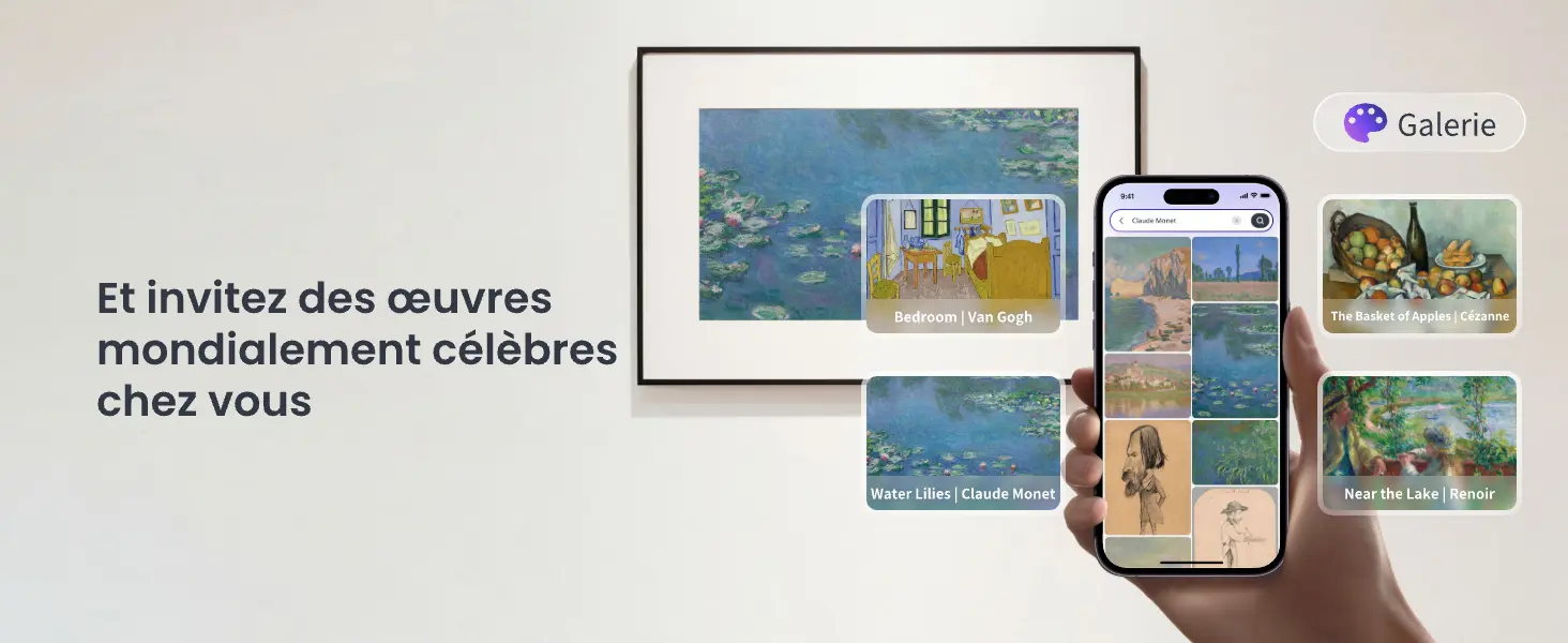 Cadre d'art numérique SwitchBot 13,3 pouces : une véritable galerie d'art à la maison affichant des chefs-d'œuvre avec une clarté exceptionnelle.