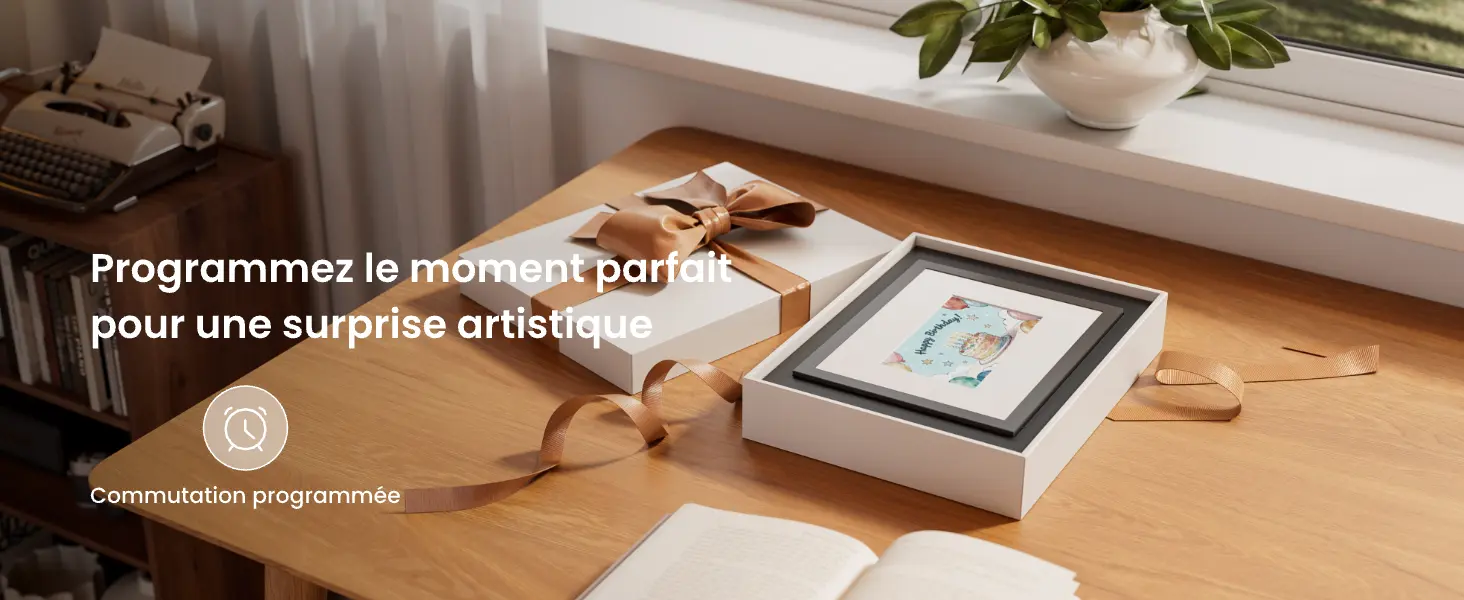 Écran mat anti-reflet texturé : rendu visuel ultra-réaliste qui imite parfaitement le grain d'une véritable toile de peinture ou d'un papier d'art.