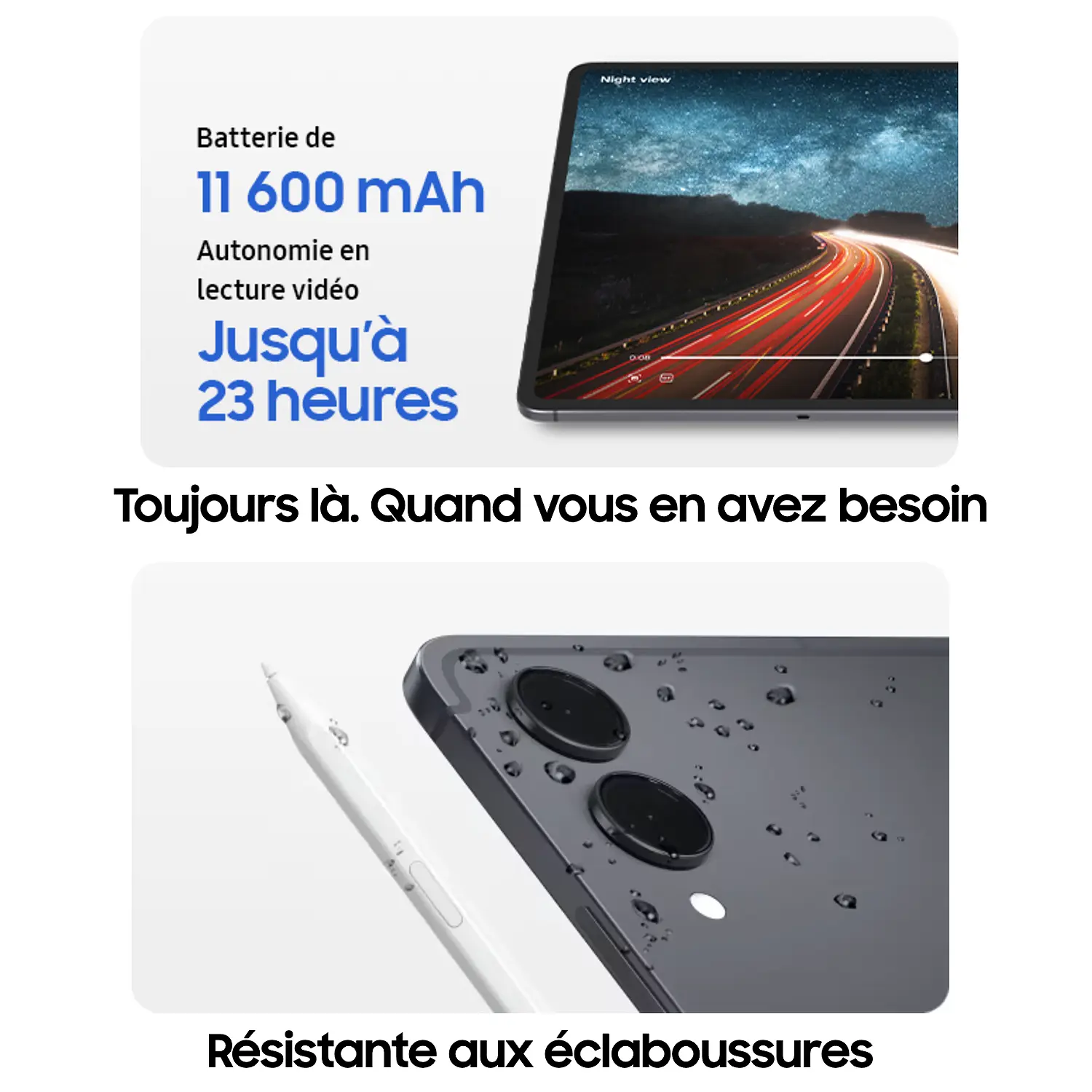 Tablette SAMSUNG Galaxy Tab S11 Ultra avec autonomie jusqu'à 23 heures