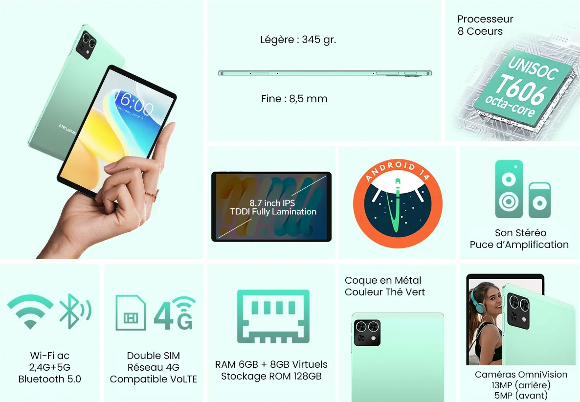 Tablette 4G TECLAST M50 Mini