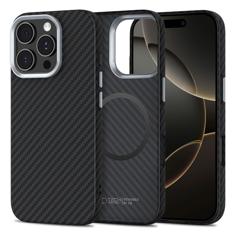 Coque MagSafe TECH-PROTECT Ion Carbon Mag pour iPhone 16 Pro
