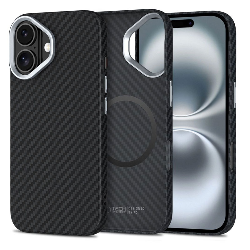 Coque MagSafe TECH-PROTECT Ion Carbon Mag pour iPhone 16