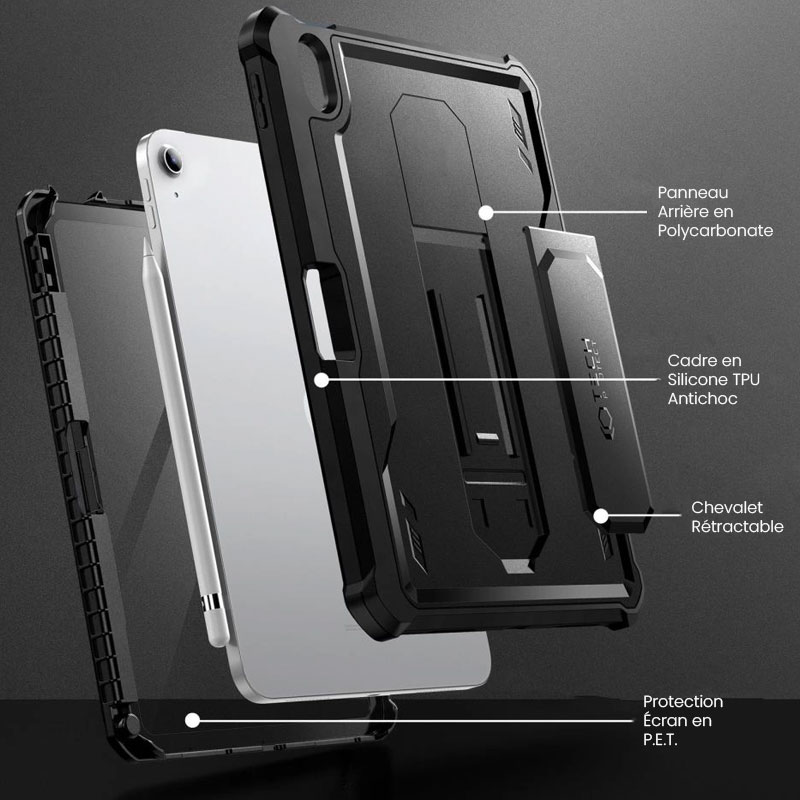 Coque Intégrale Antichoc TECH-PROTECT Kevlar Pro pour iPad 10,9' (2022)