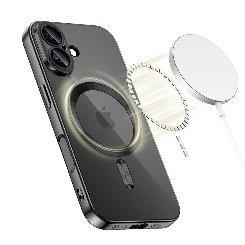 Coque iPhone 17 MagSafe Tech-Protect MagFlex noire avec chargeur sans fil