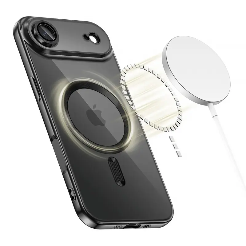 Coque iPhone Air MagSafe Tech-Protect MagFlex noire avec chargeur sans fil