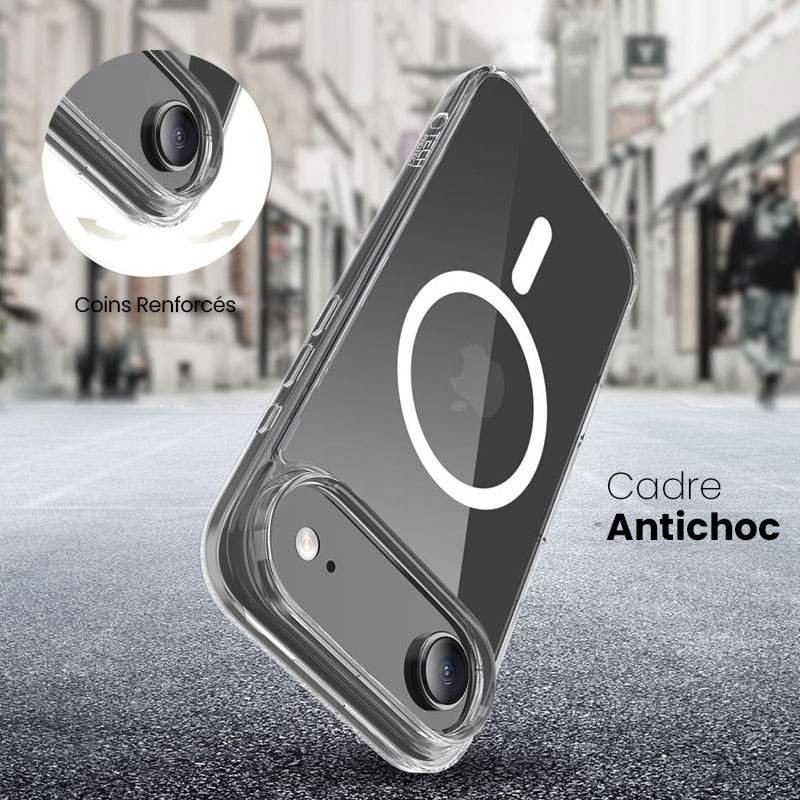 Coque iPhone Air transparente Tech-Protect FlexAir Hybrid avec coins renforcés antichoc
