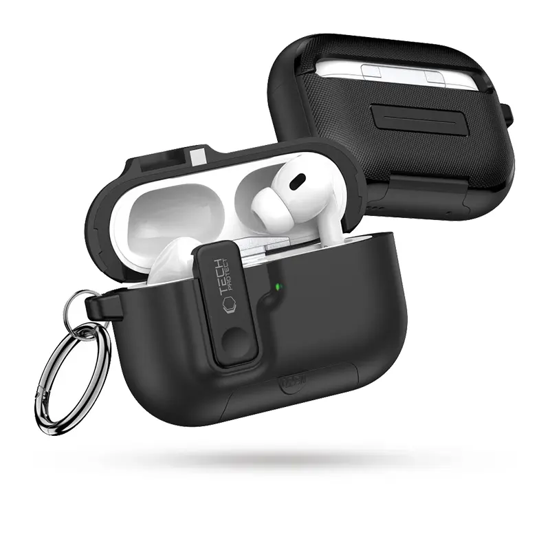 Coque TECH-PROTECT Slim Hook Case pour AirPods Pro 3 - Modèle Noir