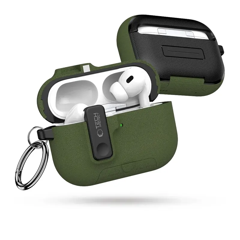 Coque TECH-PROTECT Slim Hook Case pour AirPods Pro 3 - Modèle Vert olive