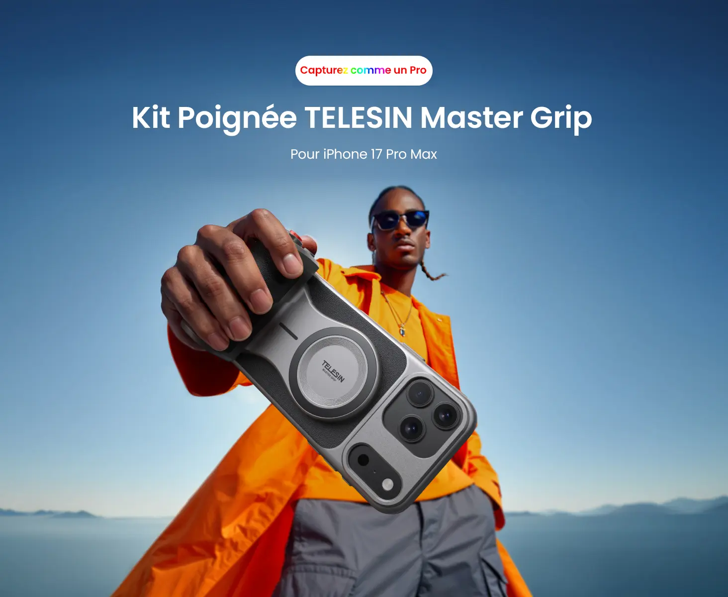 iPhone 17 Pro Max - Kit Poignée TELESIN Master Grip Creator - Présentation générale