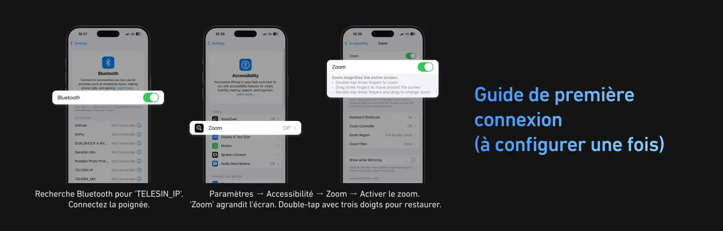 iPhone 17 Pro Max - Kit Poignée TELESIN Master Grip Creator - Guide de 1ere connexion