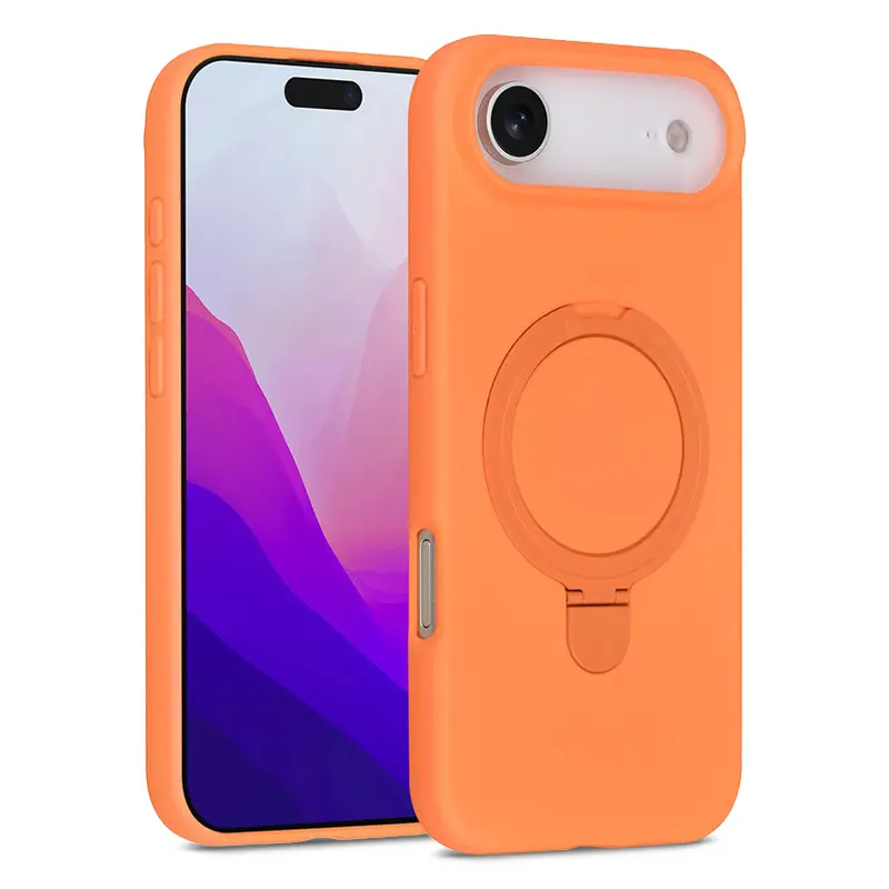 Coque Silicone TUNIQ Ring Stand Hanger MagSafe pour iPhone Air - Orange