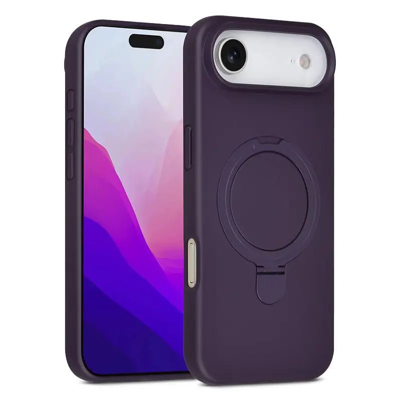 Coque Silicone TUNIQ Ring Stand Hanger MagSafe pour iPhone Air - Violet