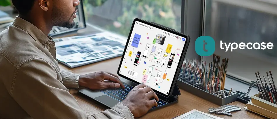 Étui-Clavier Bluetooth TYPECASE Edge+ iPad Pro 12,9'' & iPad Air 13''