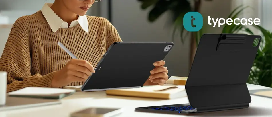 Étui-Clavier Bluetooth TYPECASE Edge+ iPad Pro 12,9'' & iPad Air 13''