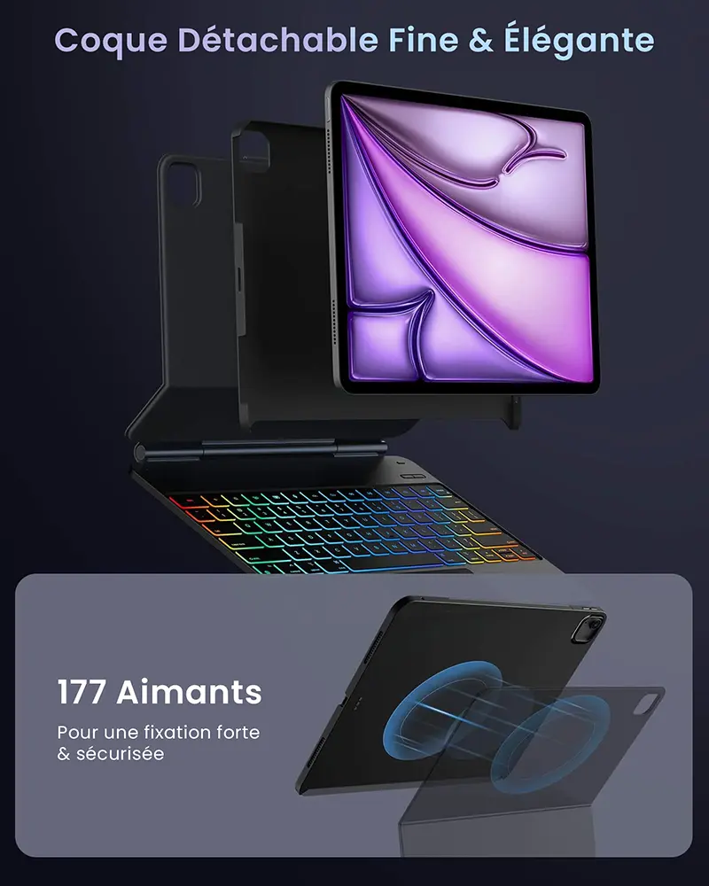 Étui-Clavier Bluetooth TYPECASE Edge+ iPad Pro 12,9'' & iPad Air 13''