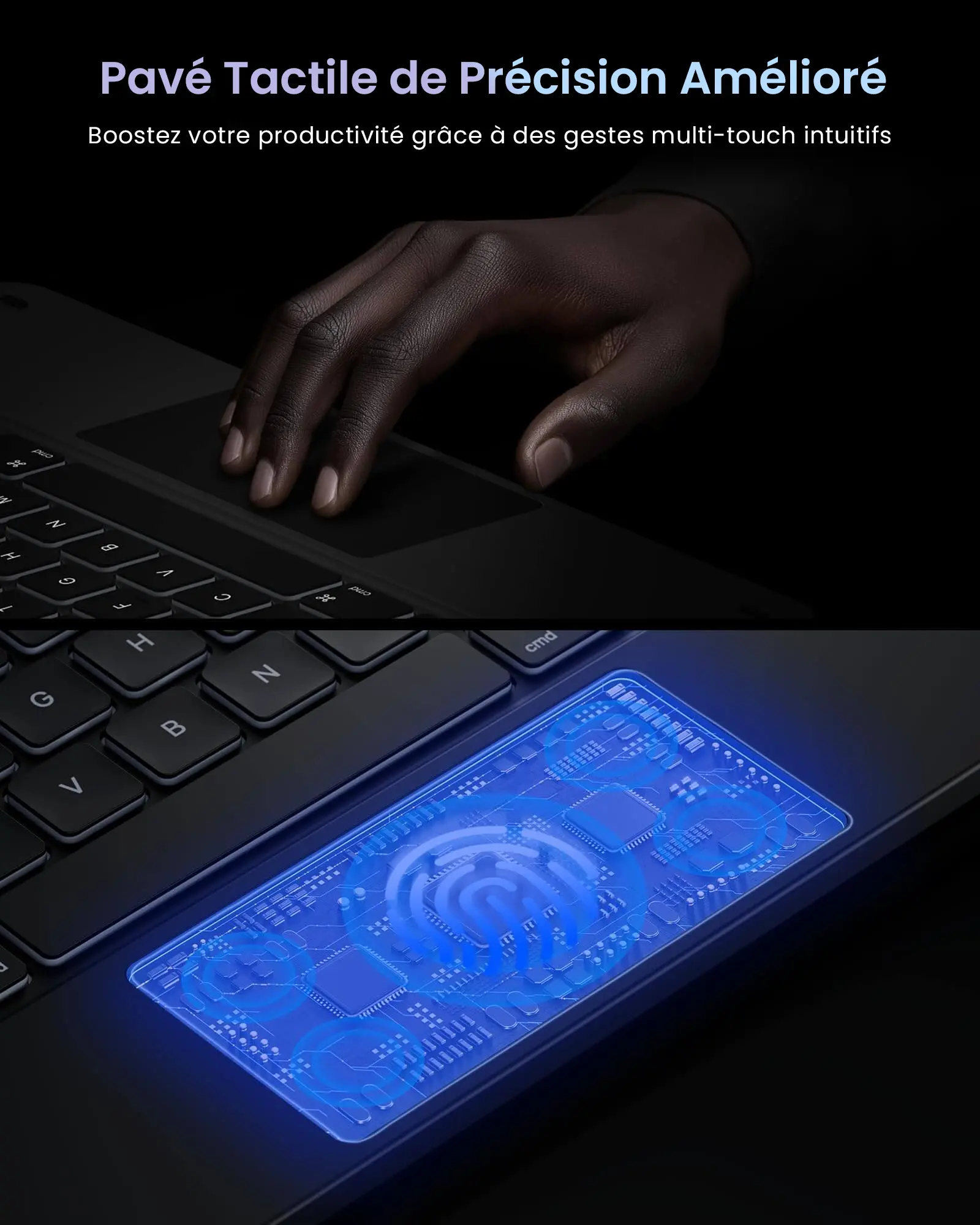 Étui-Clavier Bluetooth TYPECASE Edge+ iPad Pro 12,9'' & iPad Air 13''