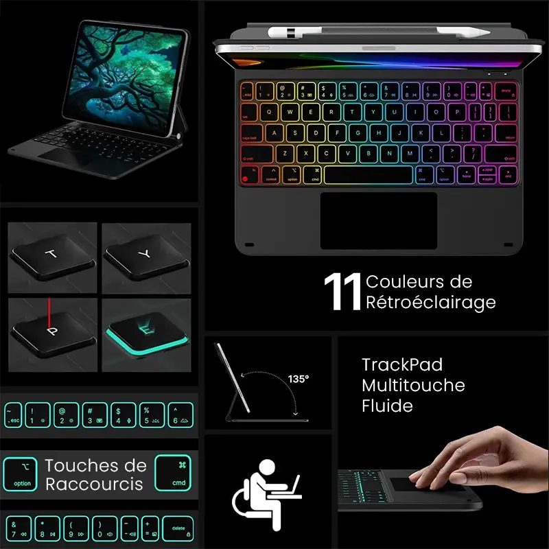 Étui-Clavier Bluetooth TYPECASE Edge iPad 11''/10,9''