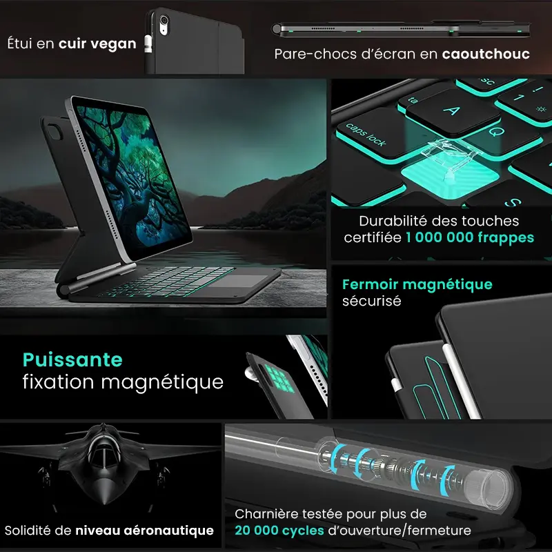 Étui-Clavier Bluetooth TYPECASE Edge iPad 11''/10,9''