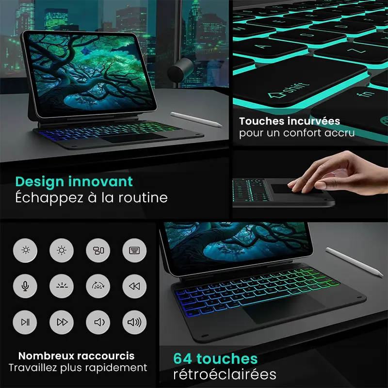 Étui-Clavier Bluetooth TYPECASE Edge iPad 11''/10,9''