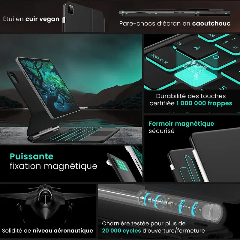 Étui-Clavier Bluetooth TYPECASE Edge iPad Pro 12,9'' & iPad Air 13''