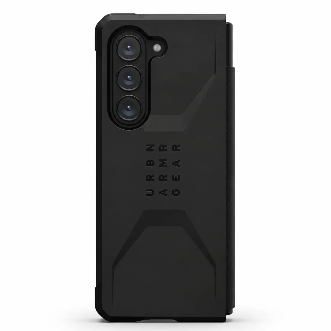 UAG Civilian noire installée sur Galaxy Z Fold5 en position ouverte