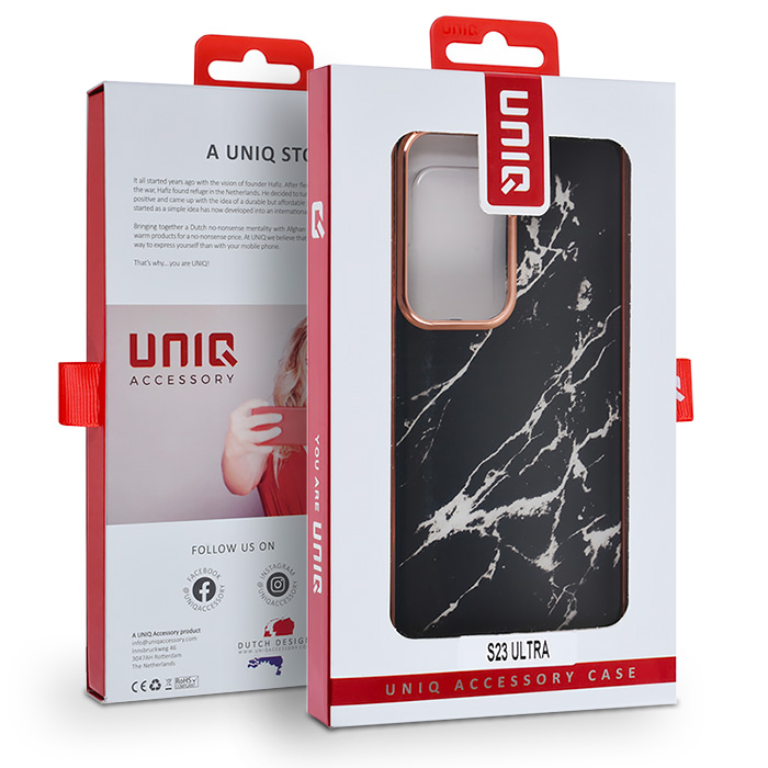 Coque Silicone UNIQ Accessory avec Motif Marbré pour Galaxy S23 Ultra 5G
