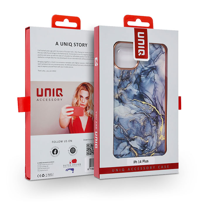 Coque Silicone UNIQ Accessory avec Motif Marbré pour iPhone 14 Plus