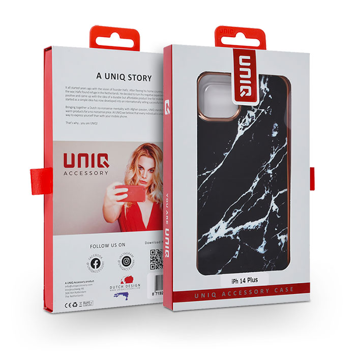 Coque Silicone UNIQ Accessory avec Motif Marbré pour iPhone 14 Plus
