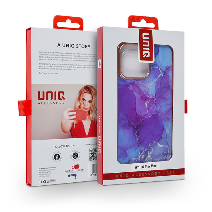 Coque Silicone UNIQ Accessory avec Motif Marbré pour iPhone 14 Pro Max