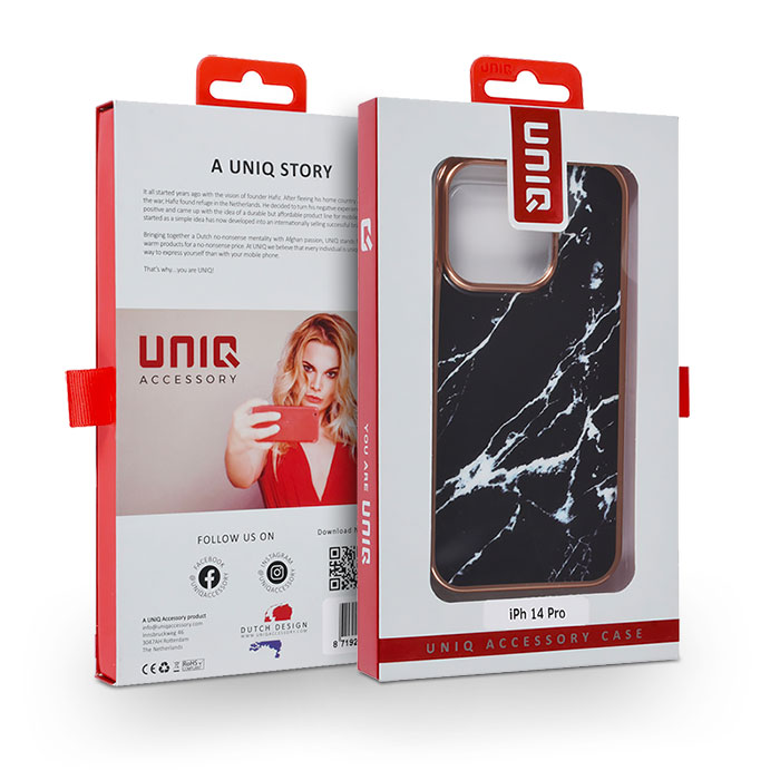 Coque Silicone UNIQ Accessory avec Motif Marbré pour iPhone 14 Pro