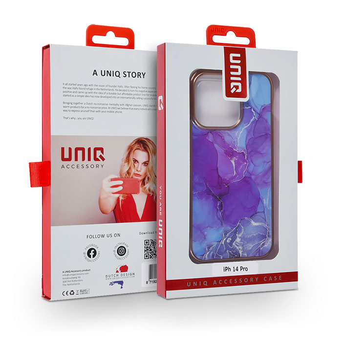 Coque Silicone UNIQ Accessory avec Motif Marbré pour iPhone 14 Pro