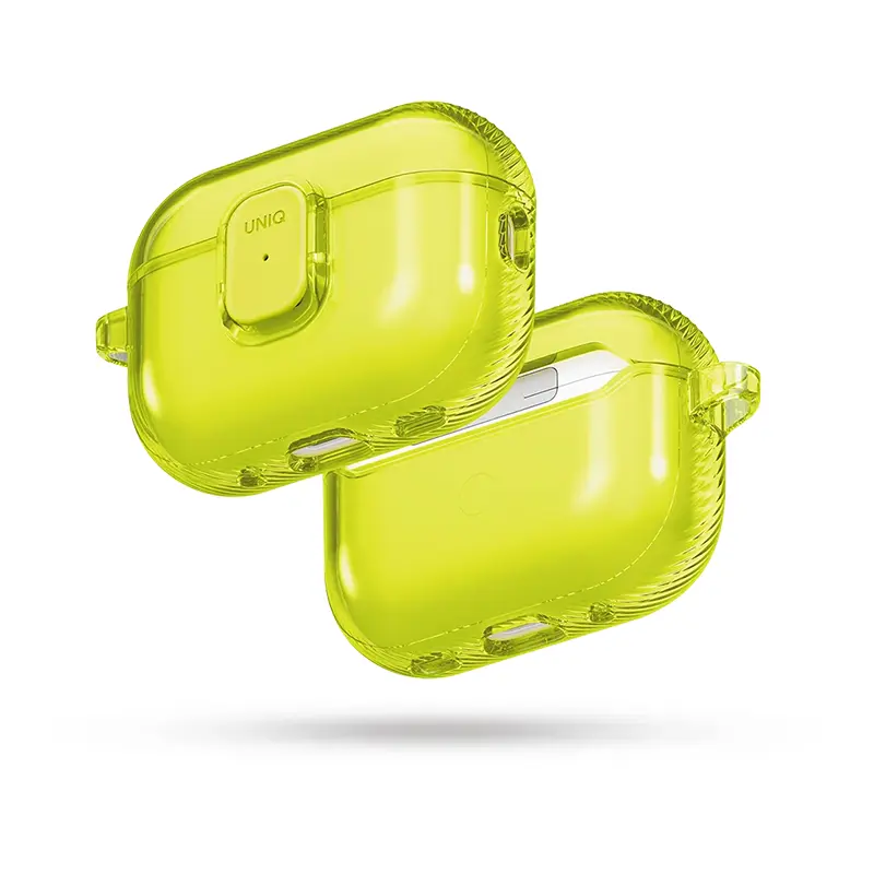 Étui Silicone UNIQ Glase Pro Transparent pour AirPods Pro 3 - Coloris Jaune