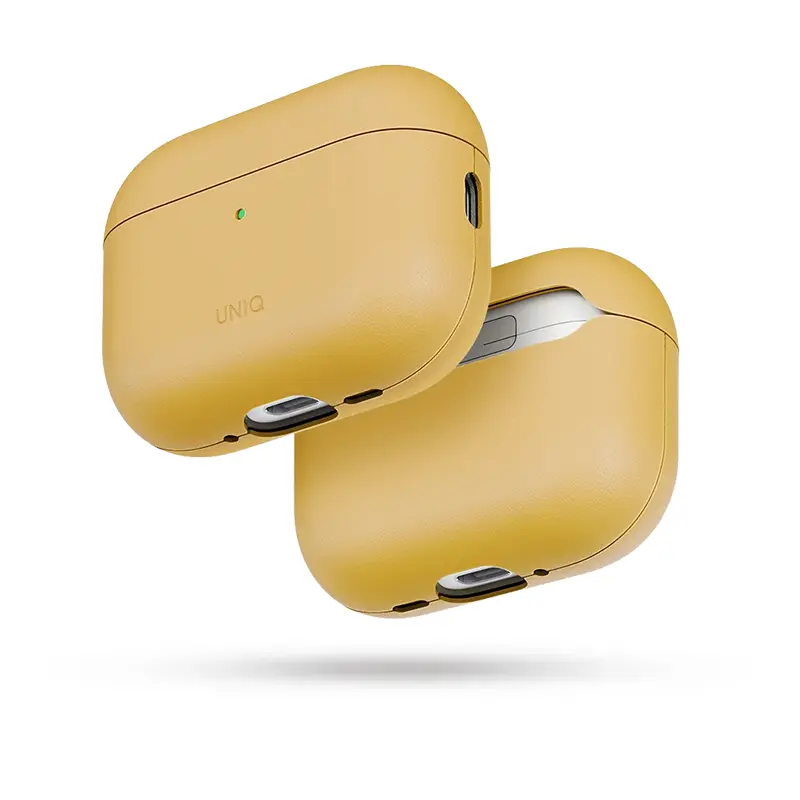 Étui en Cuir Vegan UNIQ Lyden Vex pour AirPods Pro 3 - Coloris Jaune