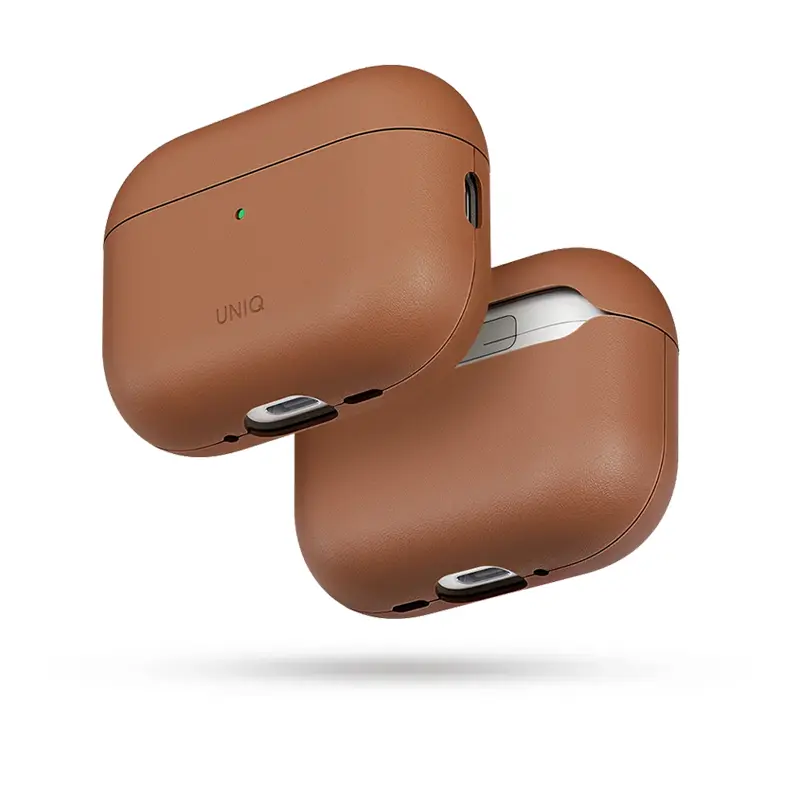 Étui en Cuir Vegan UNIQ Lyden Vex pour AirPods Pro 3 - Coloris Marron