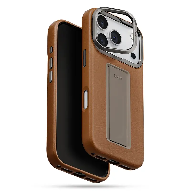 Coque MagSafe UNIQ Heldro Pro FlexGrip™ pour iPhone 17 Pro - Coloris Marron