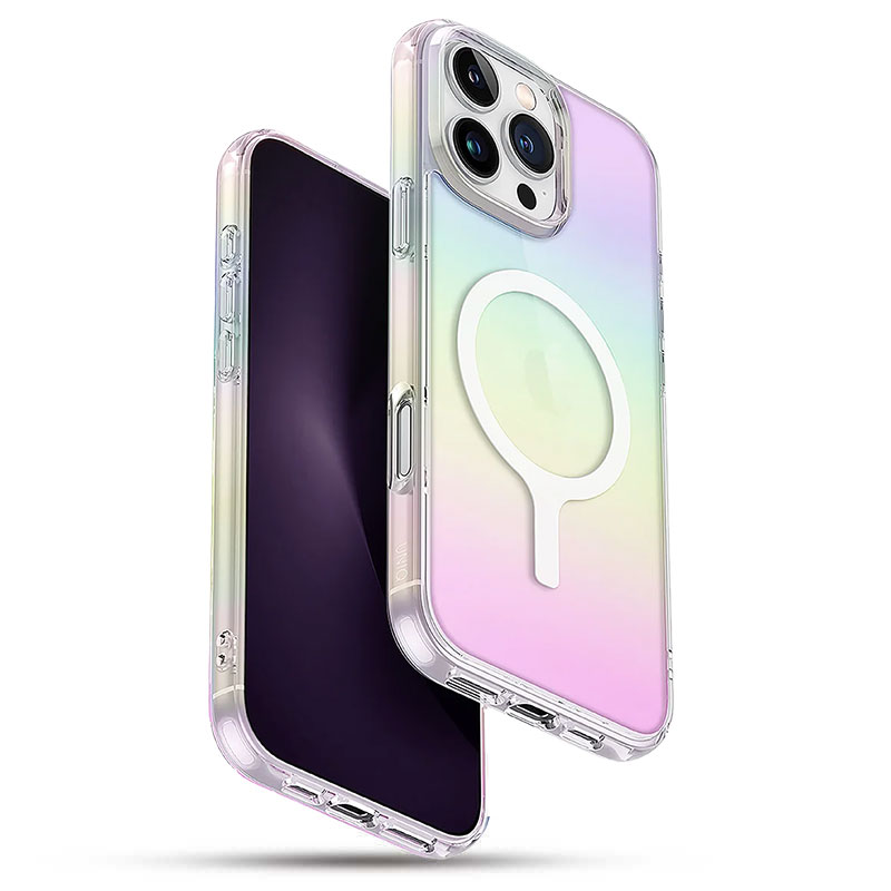 Coque MagSafe UNIQ Iridescia avec Effet Holographique pour iPhone 16 Pro Max