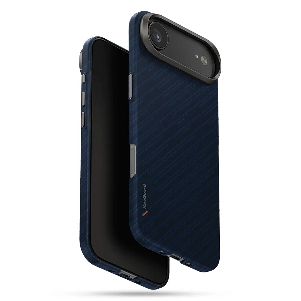 Coque MagSafe UNIQ Keva Edge Slimline MagClick™ en Fibre d'Aramide pour iPhone Air - Modèle Bleu